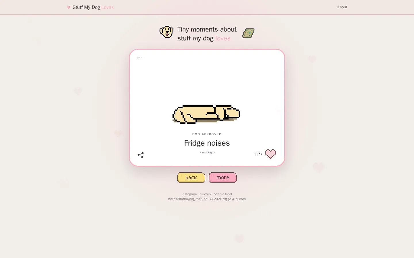 Stuff My Dog Loves website homepage screenshot
