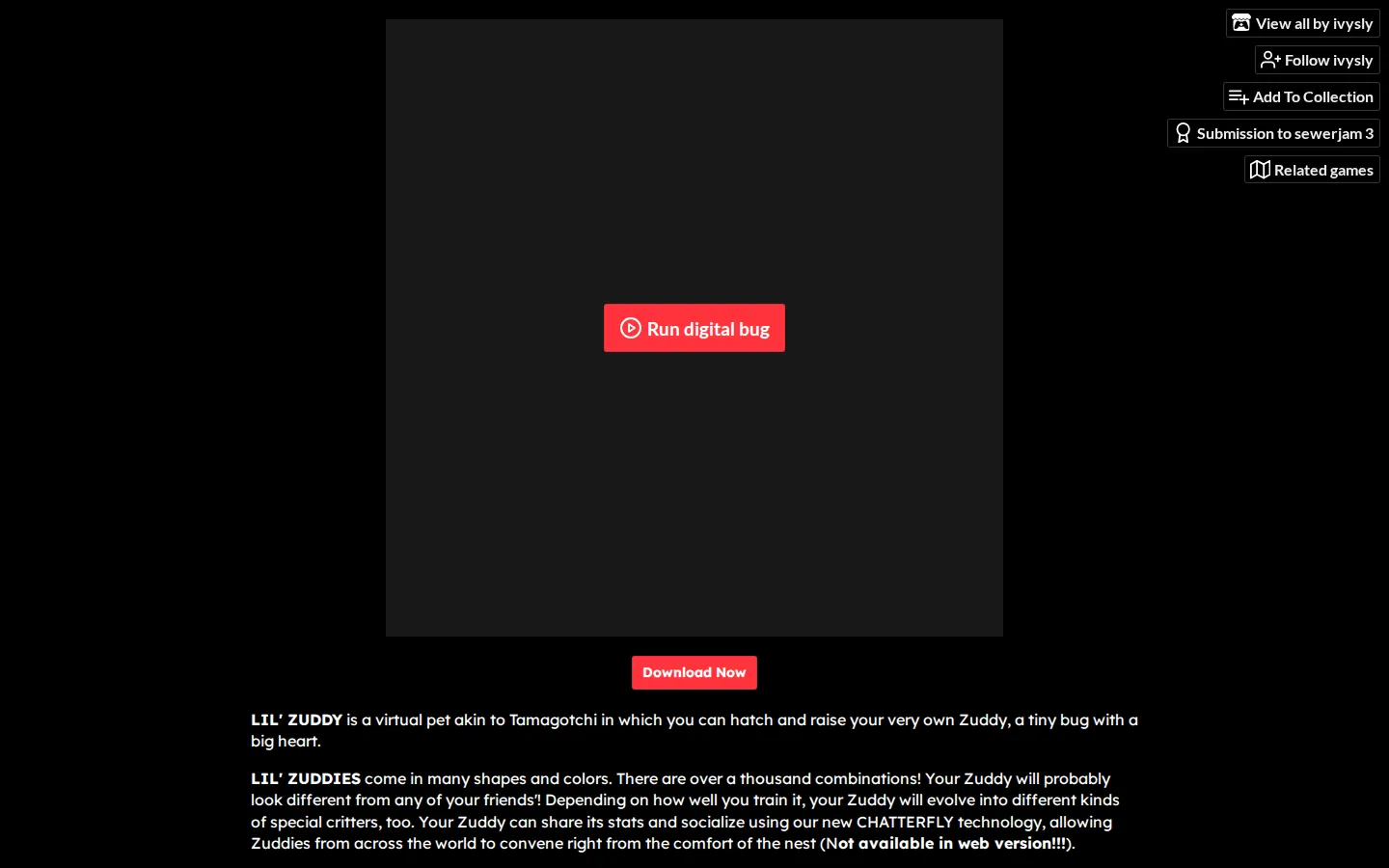 LIL' ZUDDY website homepage screenshot