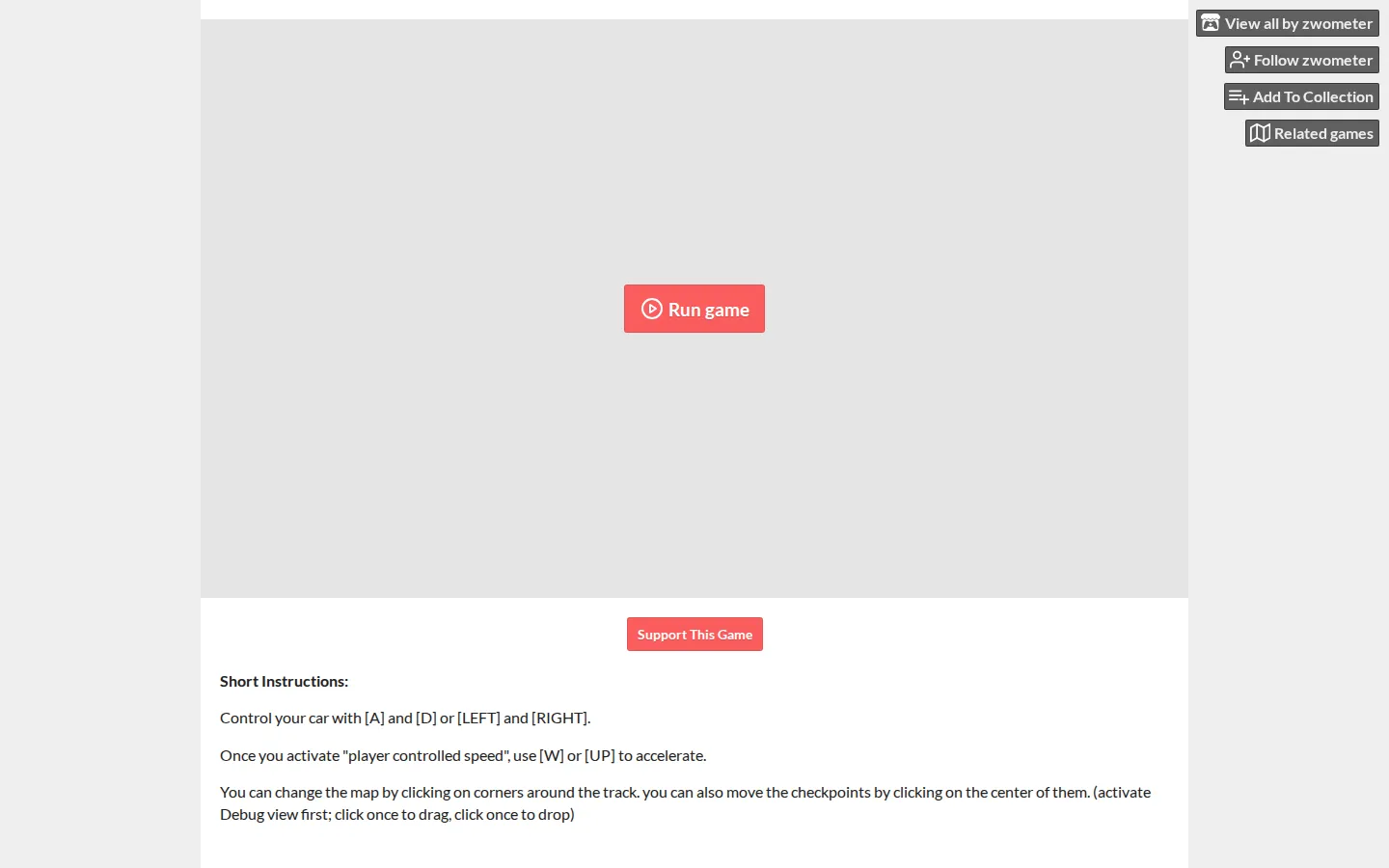 AI Racing website homepage screenshot