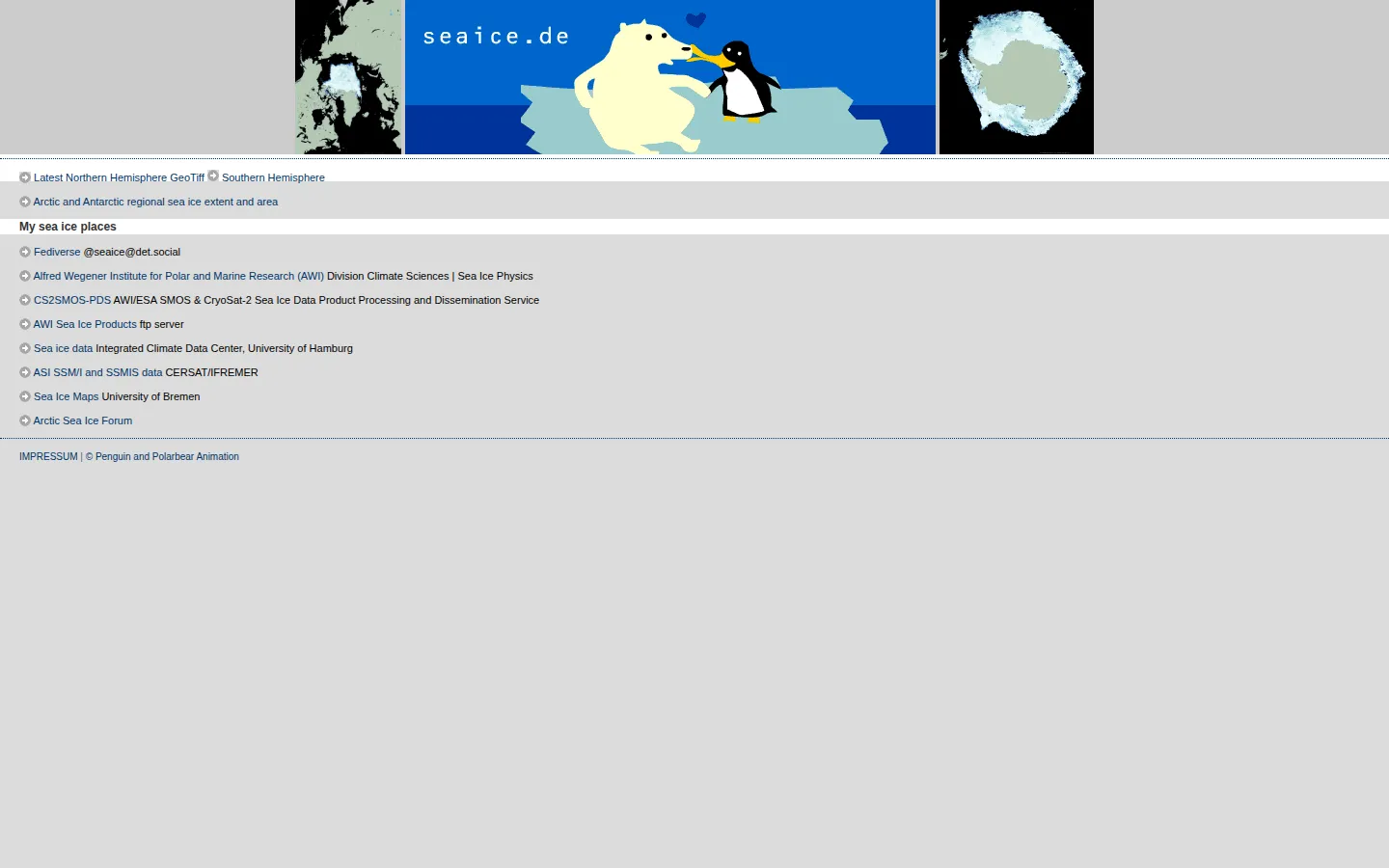 seaice.de website homepage screenshot