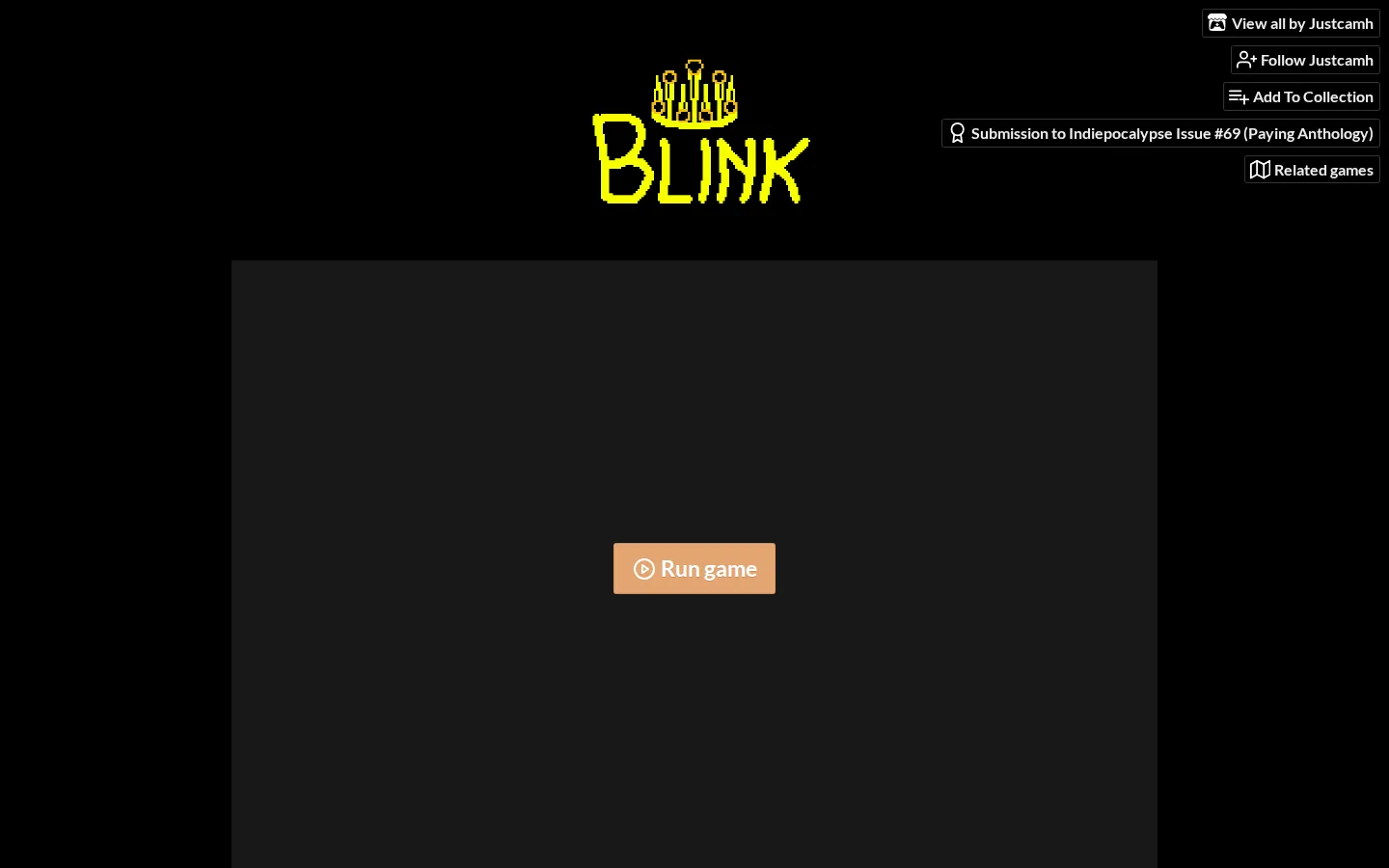 Blink website homepage screenshot