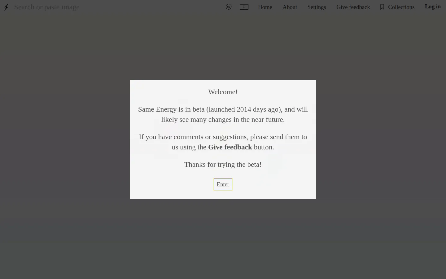 Same Energy website homepage screenshot