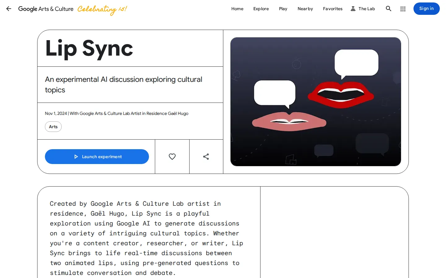 Lip Sync website homepage screenshot
