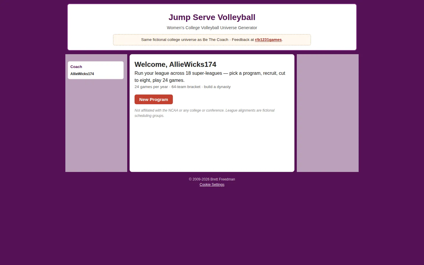 Jump Serve Volleyball Game website homepage screenshot