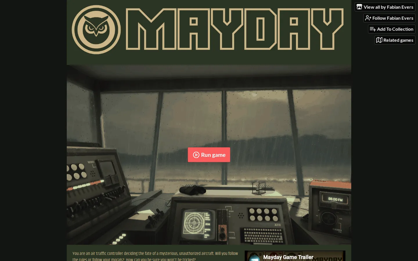 Mayday website homepage screenshot