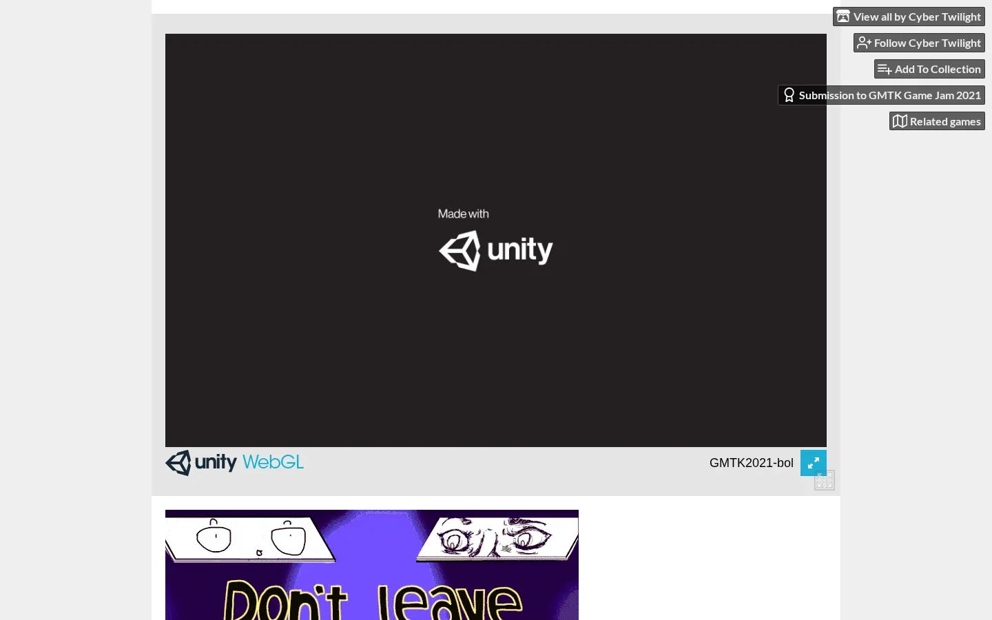 Don't Leave Me Hanging website homepage screenshot