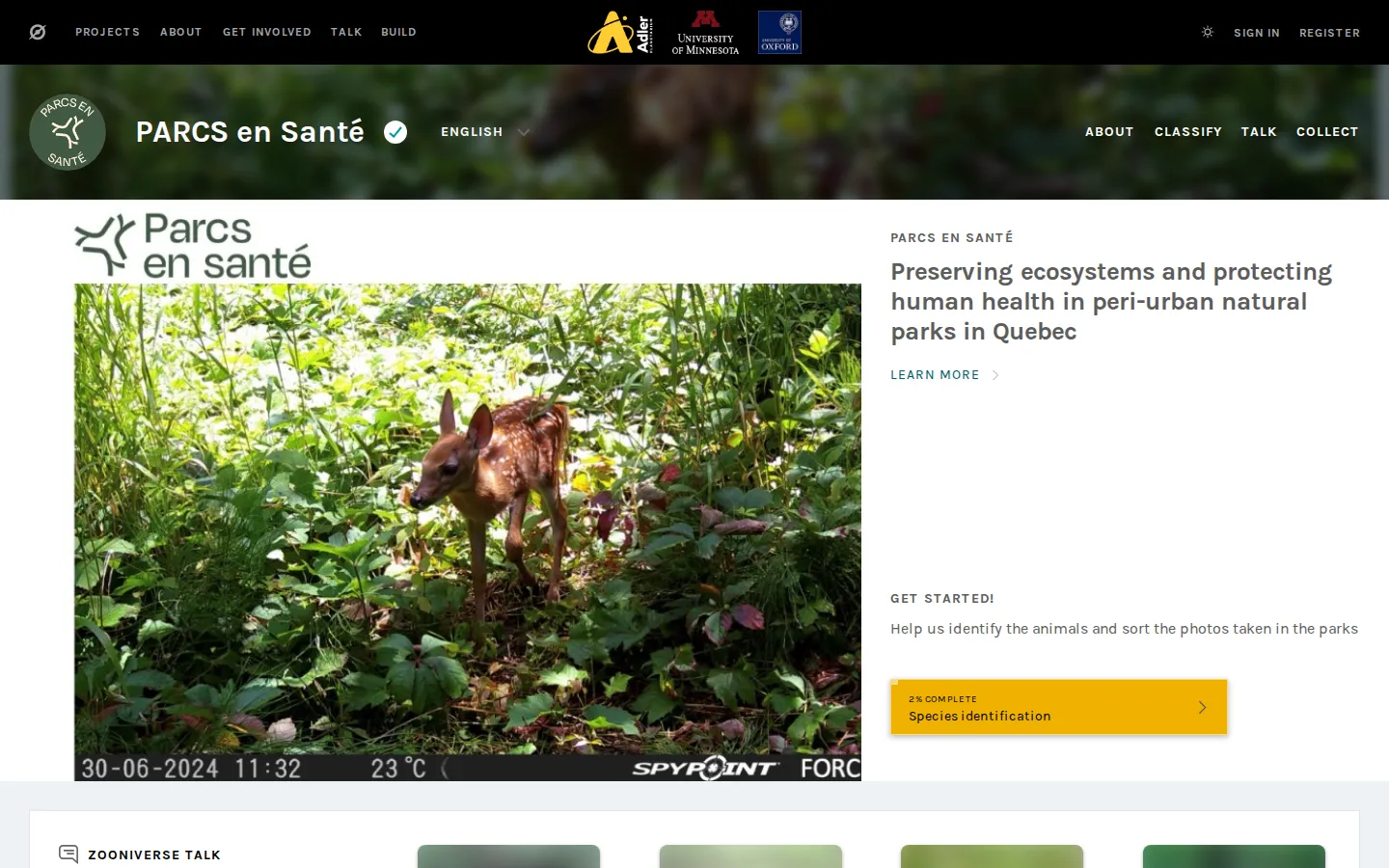 PARCS en Santé website homepage screenshot