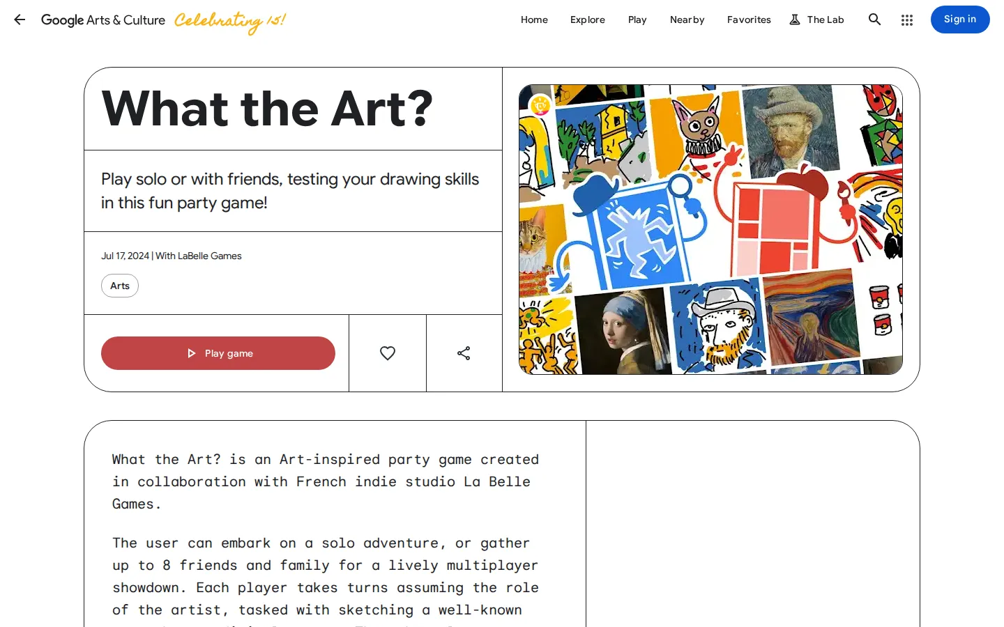 What the Art? website homepage screenshot