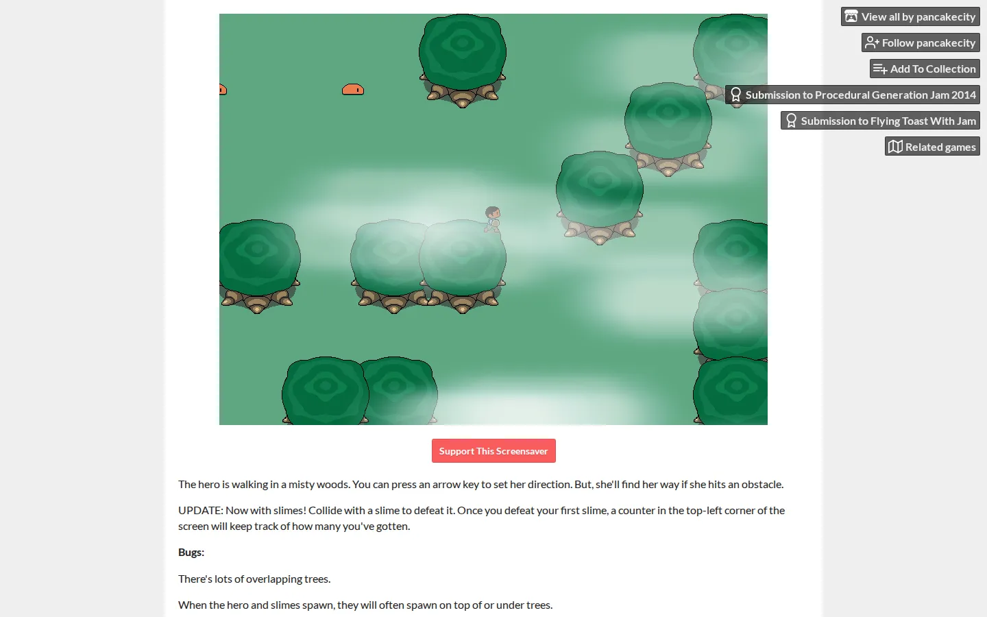 Infinite Forest website homepage screenshot