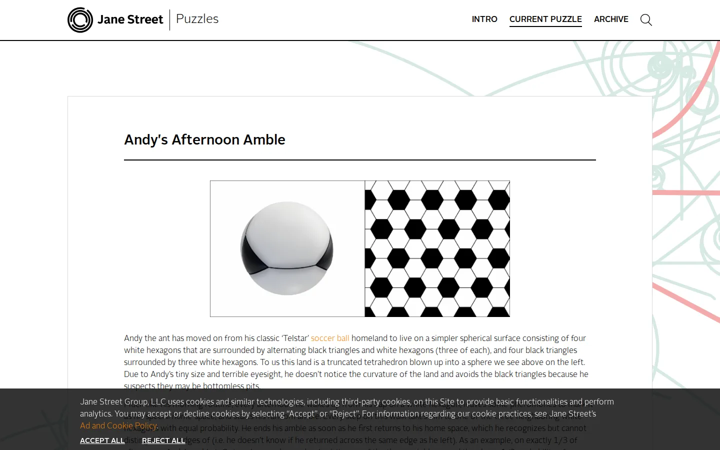 Jane Street Current Puzzle website homepage screenshot