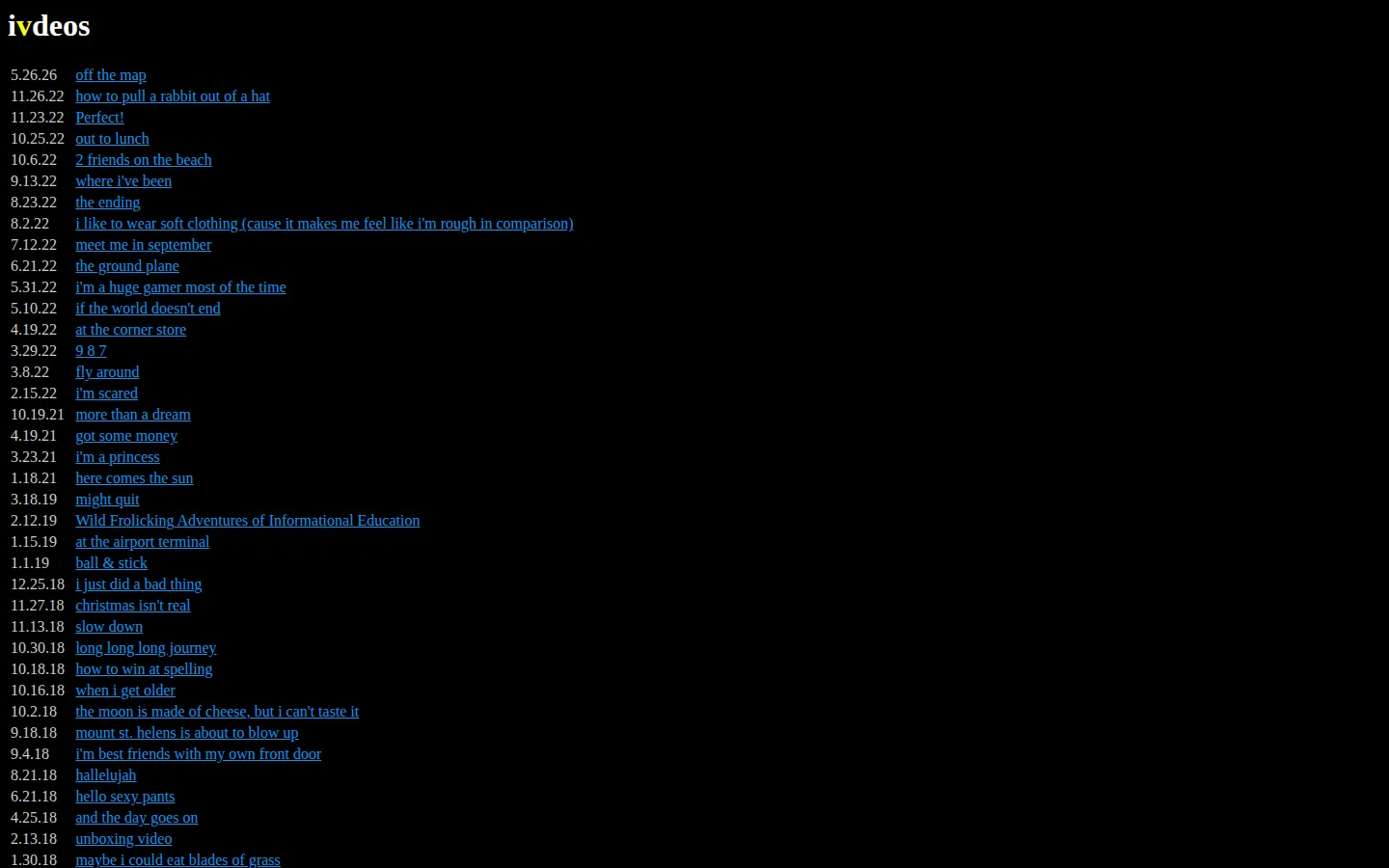Bill Wurtz website homepage screenshot