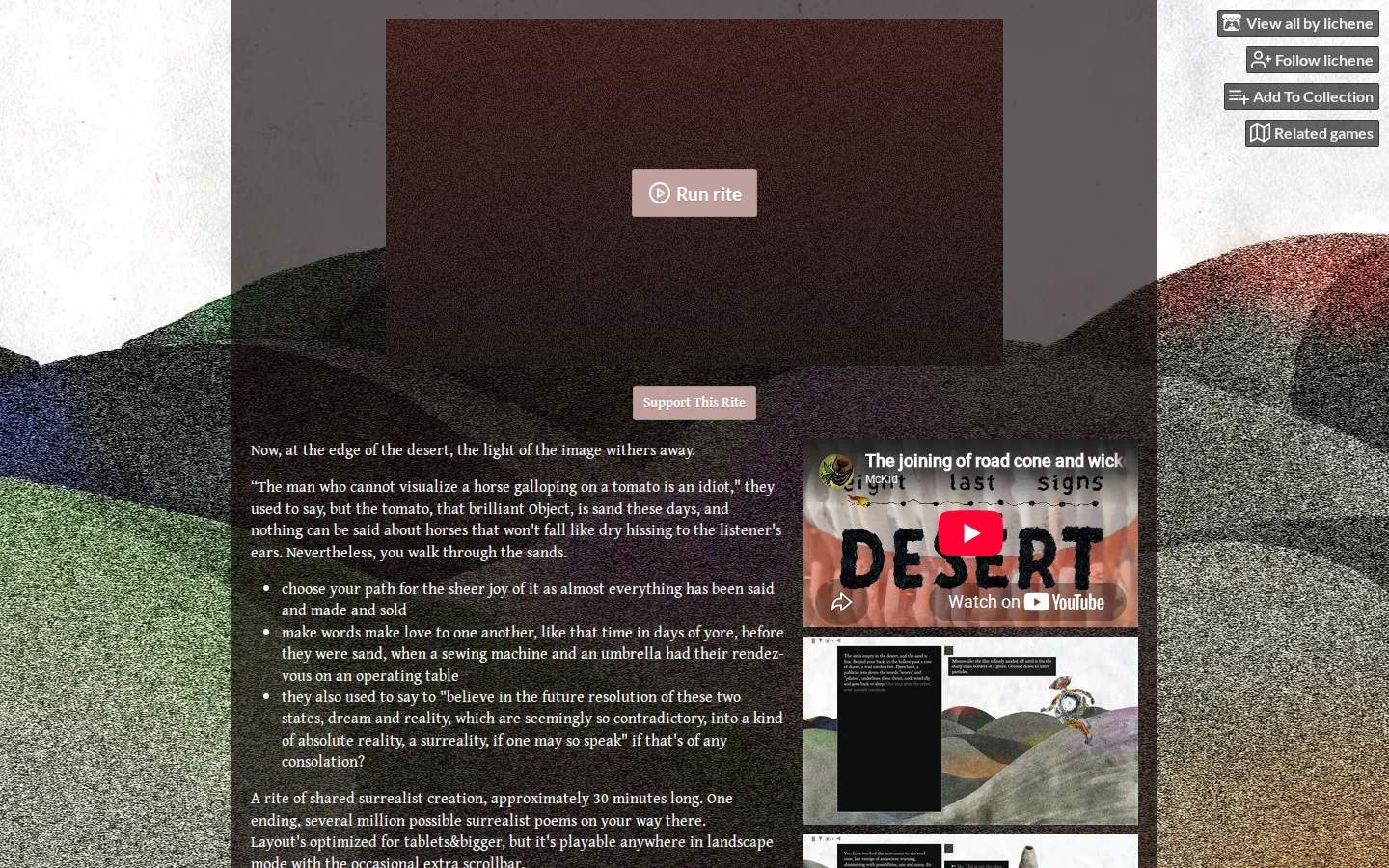 Eight Last Signs in the Desert website homepage screenshot