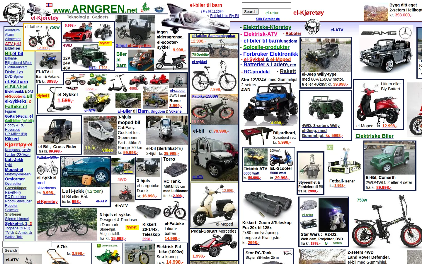 Arngren website homepage screenshot