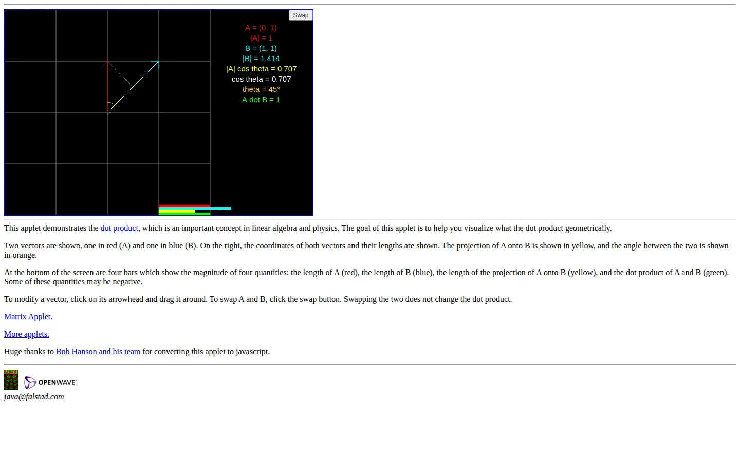 Dot Product website homepage screenshot