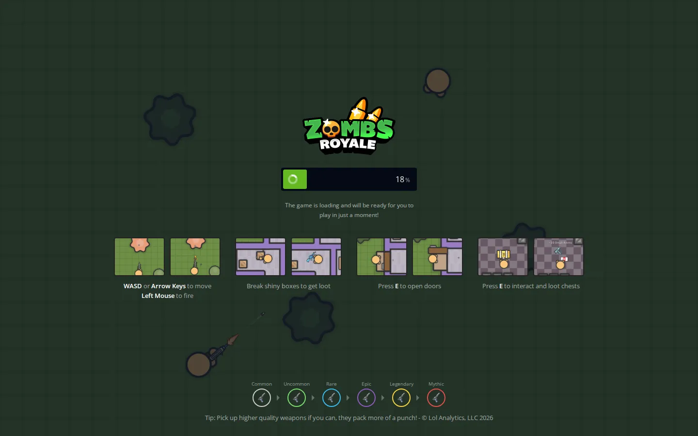 Zombs Royale website homepage screenshot