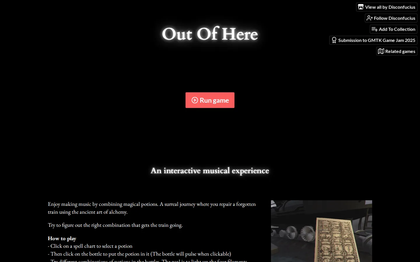 Out Of Here website homepage screenshot