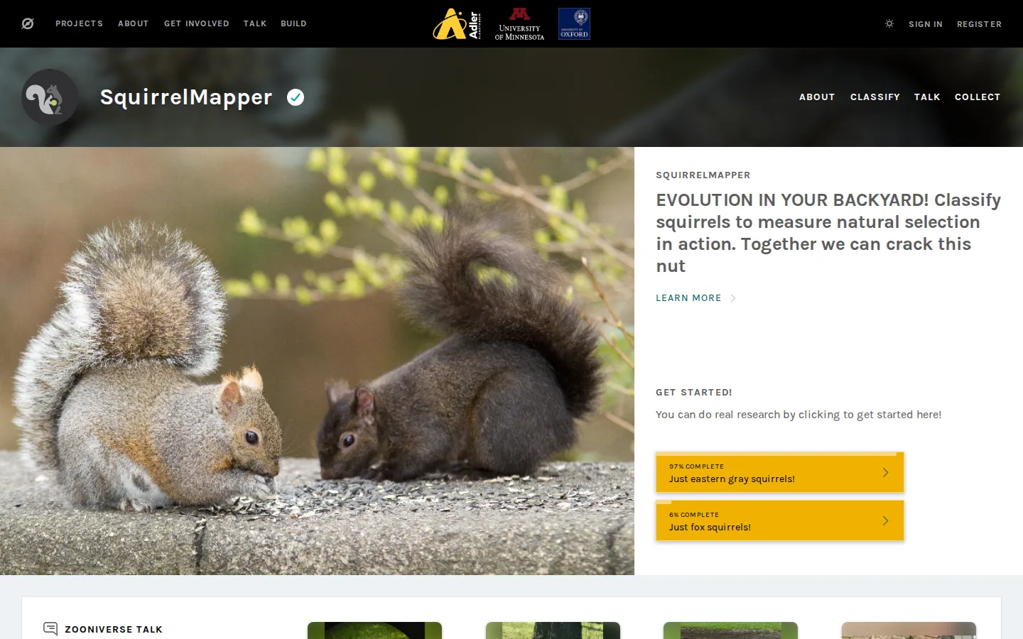 SquirrelMapper website homepage screenshot