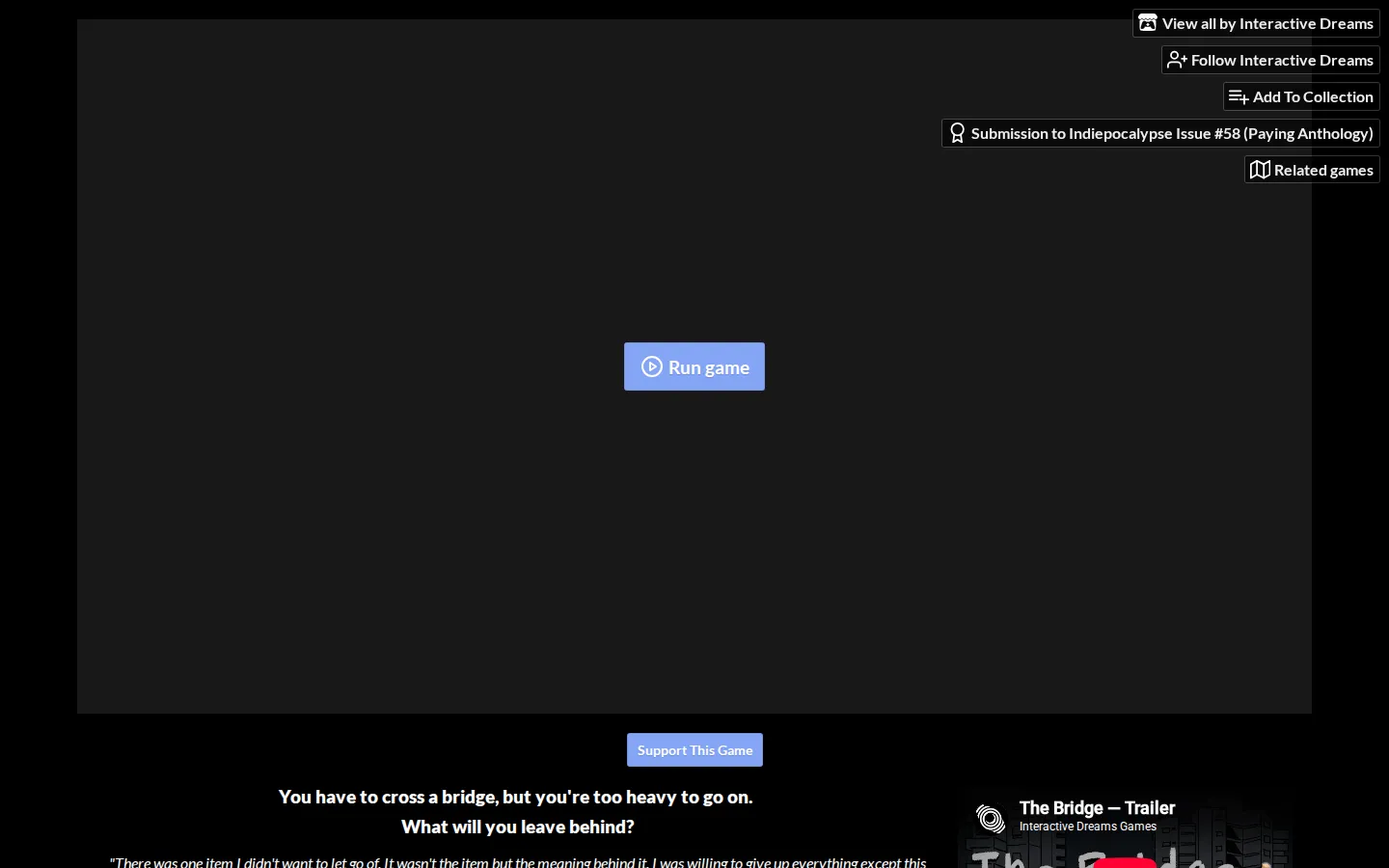 The Bridge website homepage screenshot