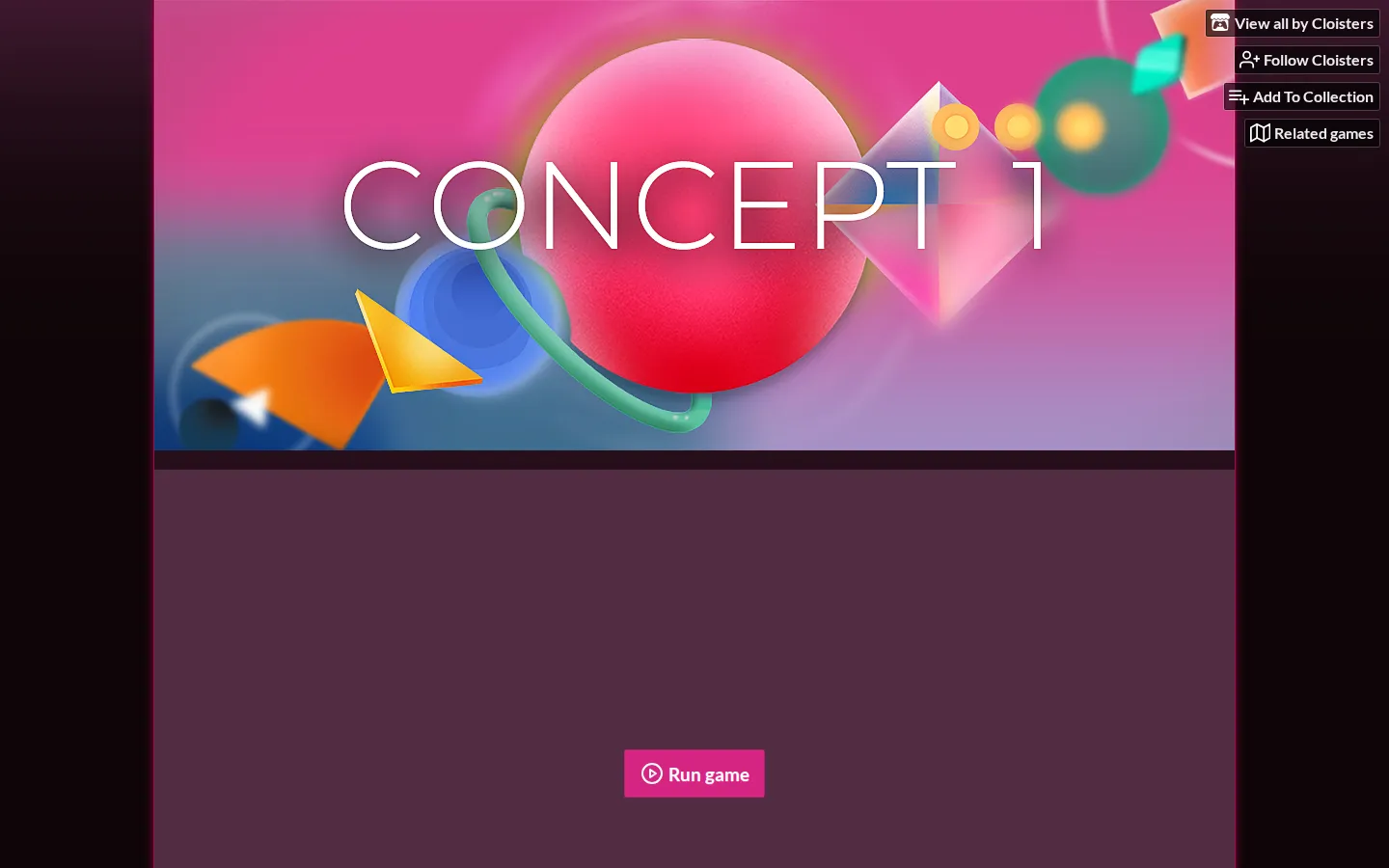 Concept 1 website homepage screenshot