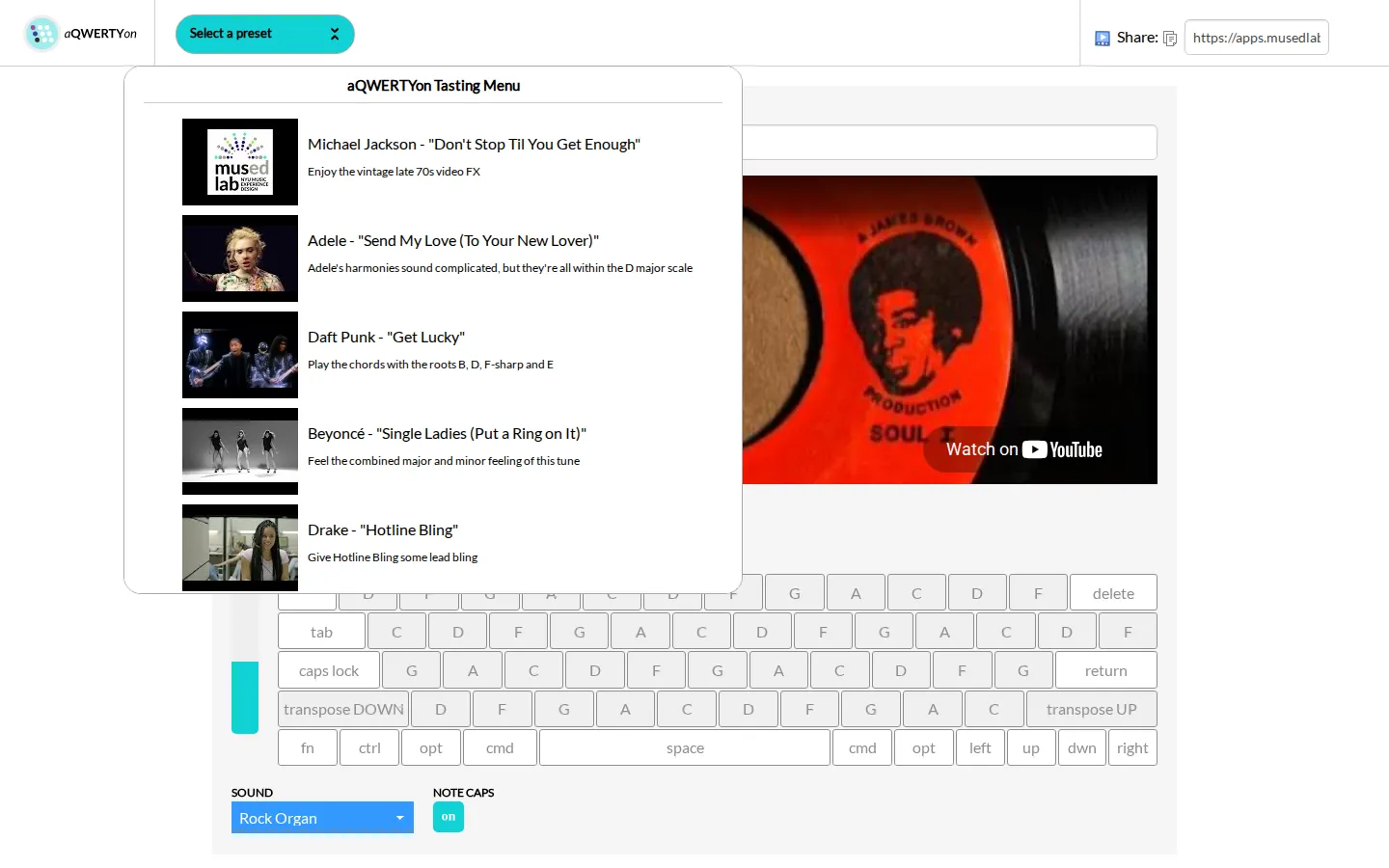 aQWERTYon website homepage screenshot