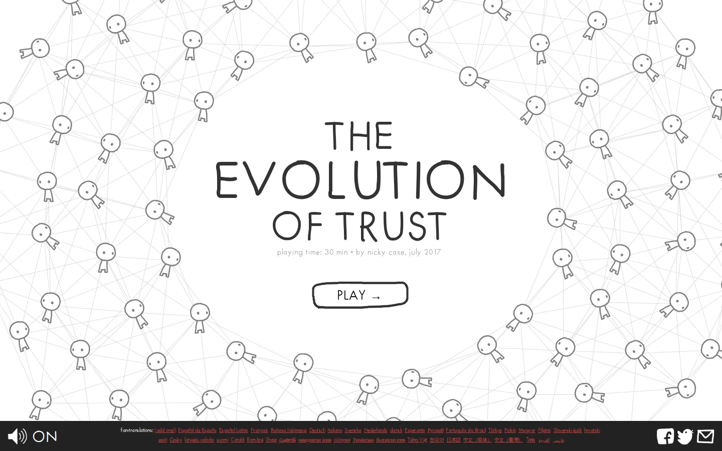The Evolution of Trust website homepage screenshot