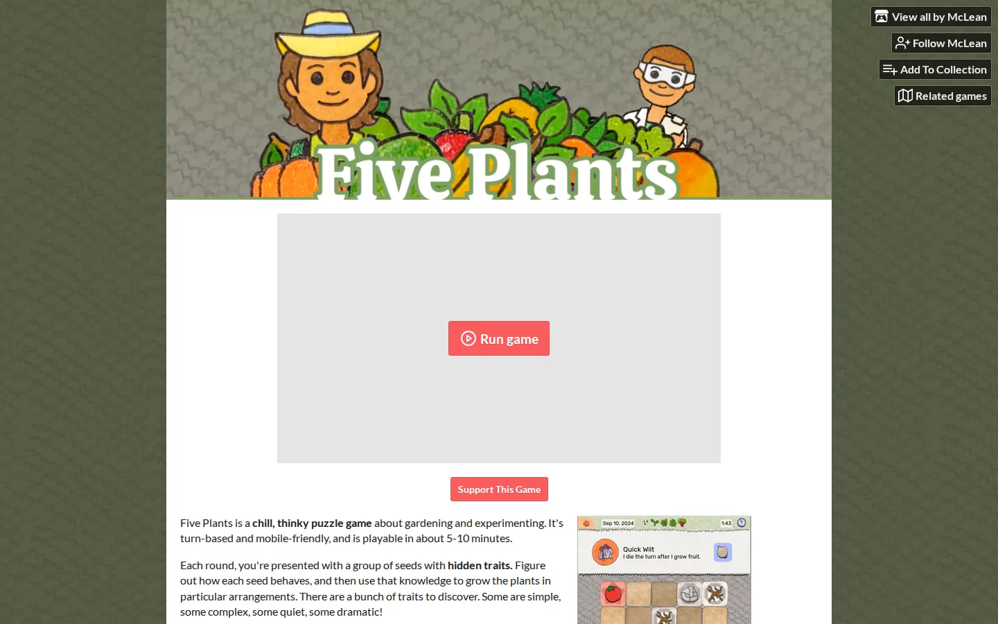 Five Plants website homepage screenshot