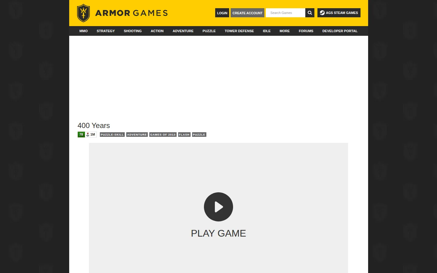 400 years website homepage screenshot