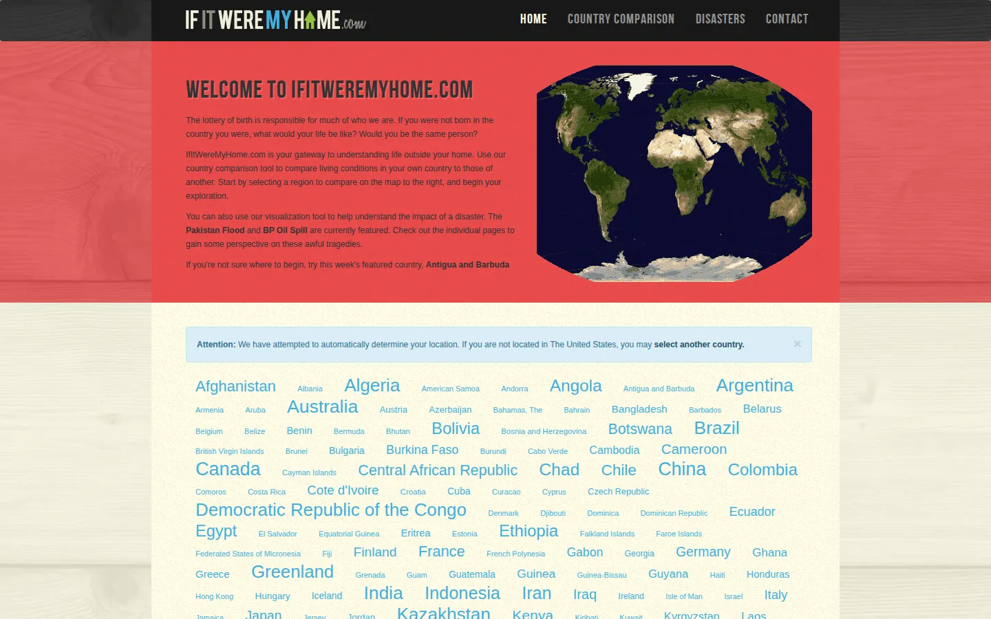 If It Were My Home website homepage screenshot