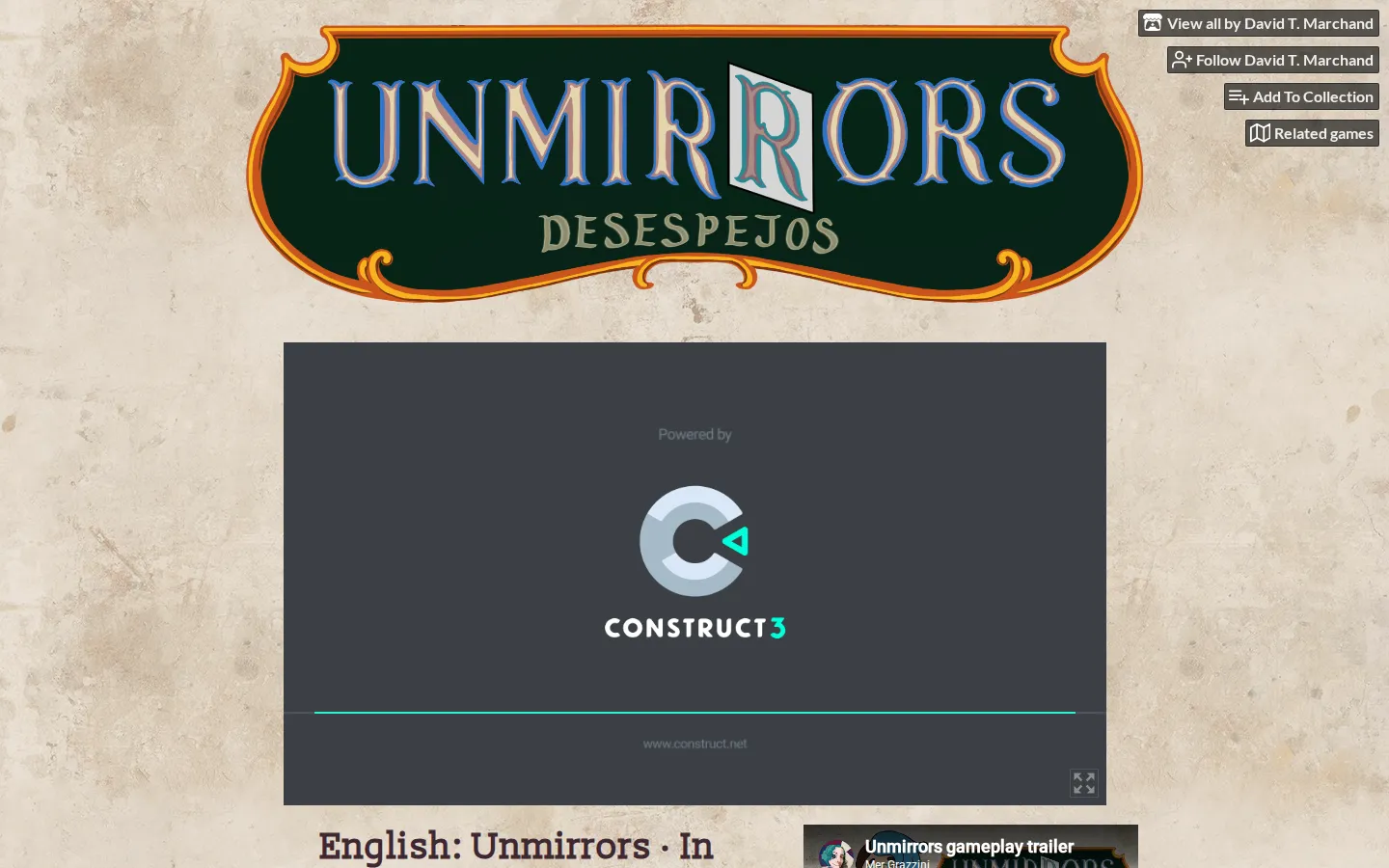 Desespejos website homepage screenshot