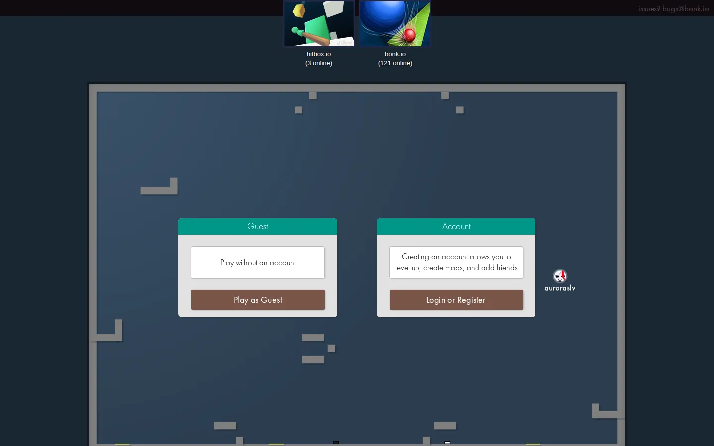 Bonk.io website homepage screenshot