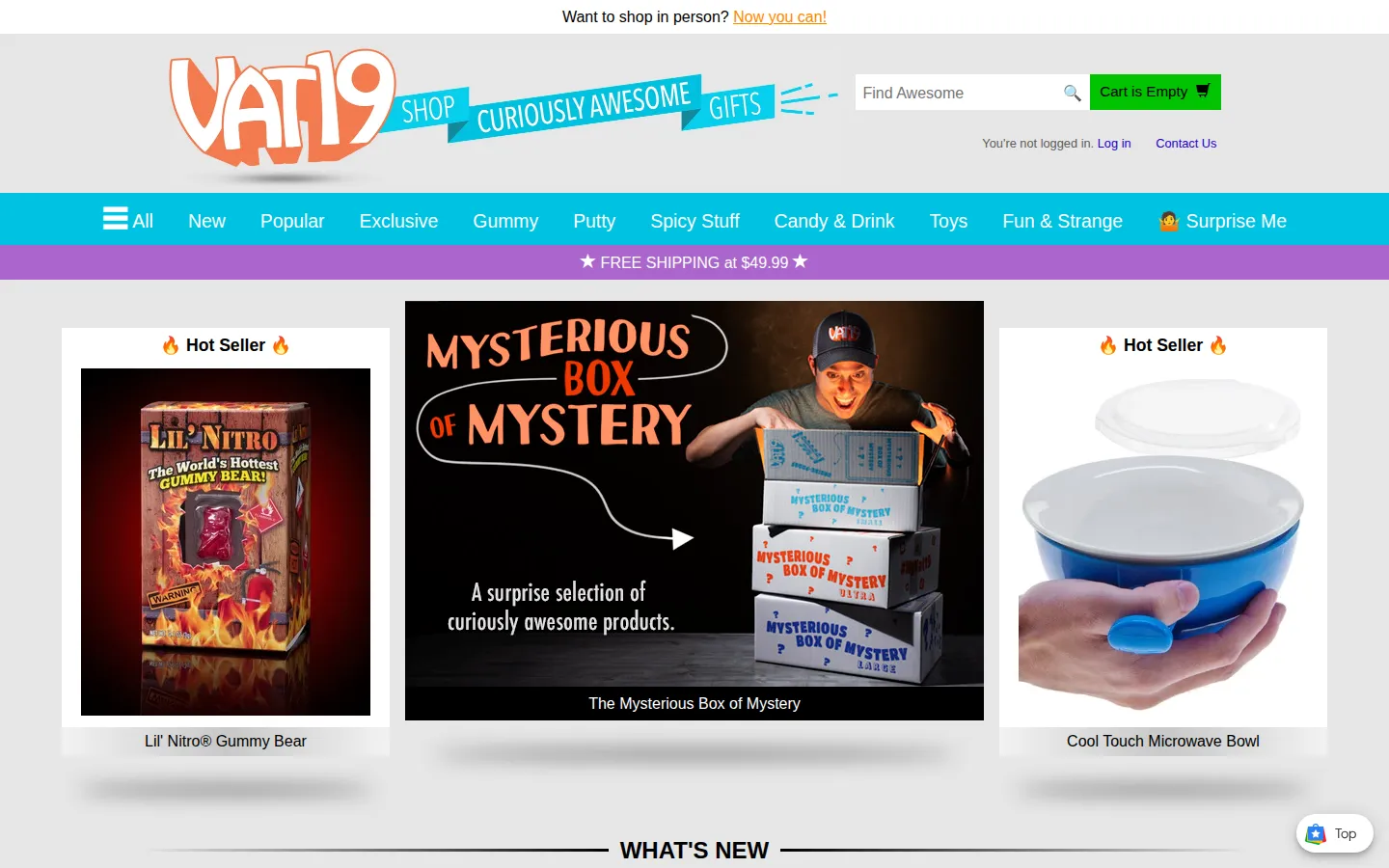 Vat19 website homepage screenshot