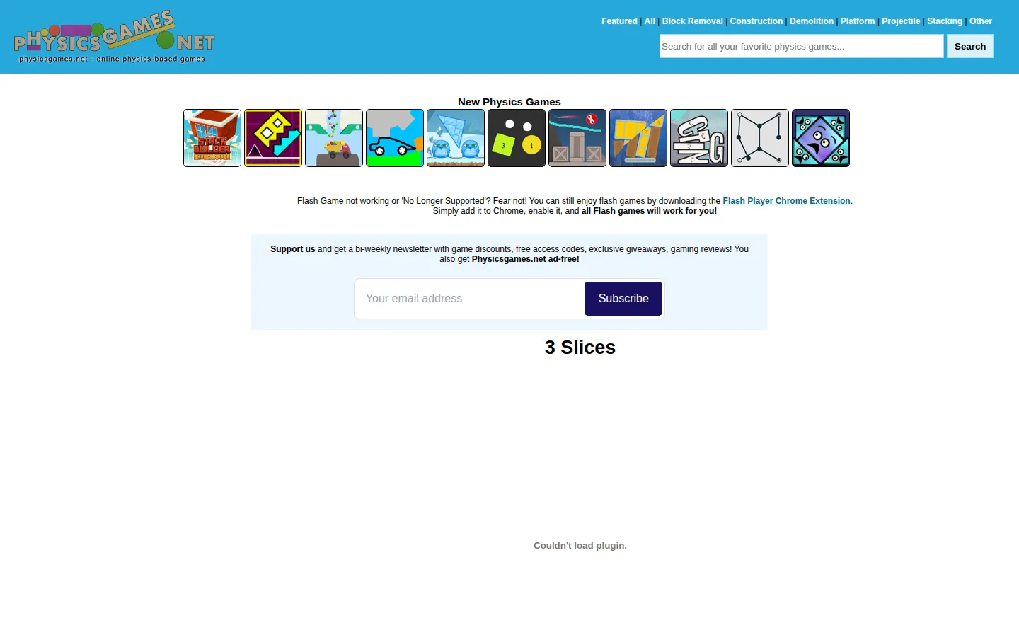 3 slices website homepage screenshot
