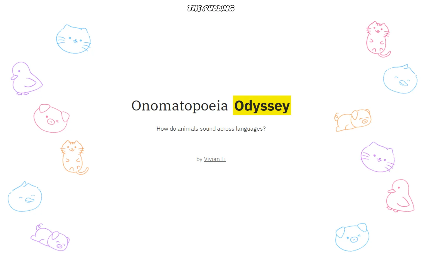 How Animals Sound Across Languages website homepage screenshot