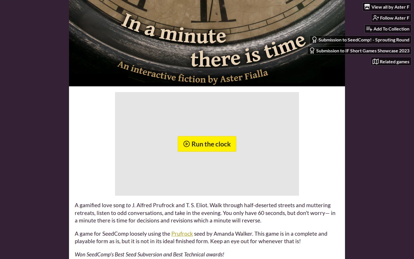 In a minute there is time website homepage screenshot