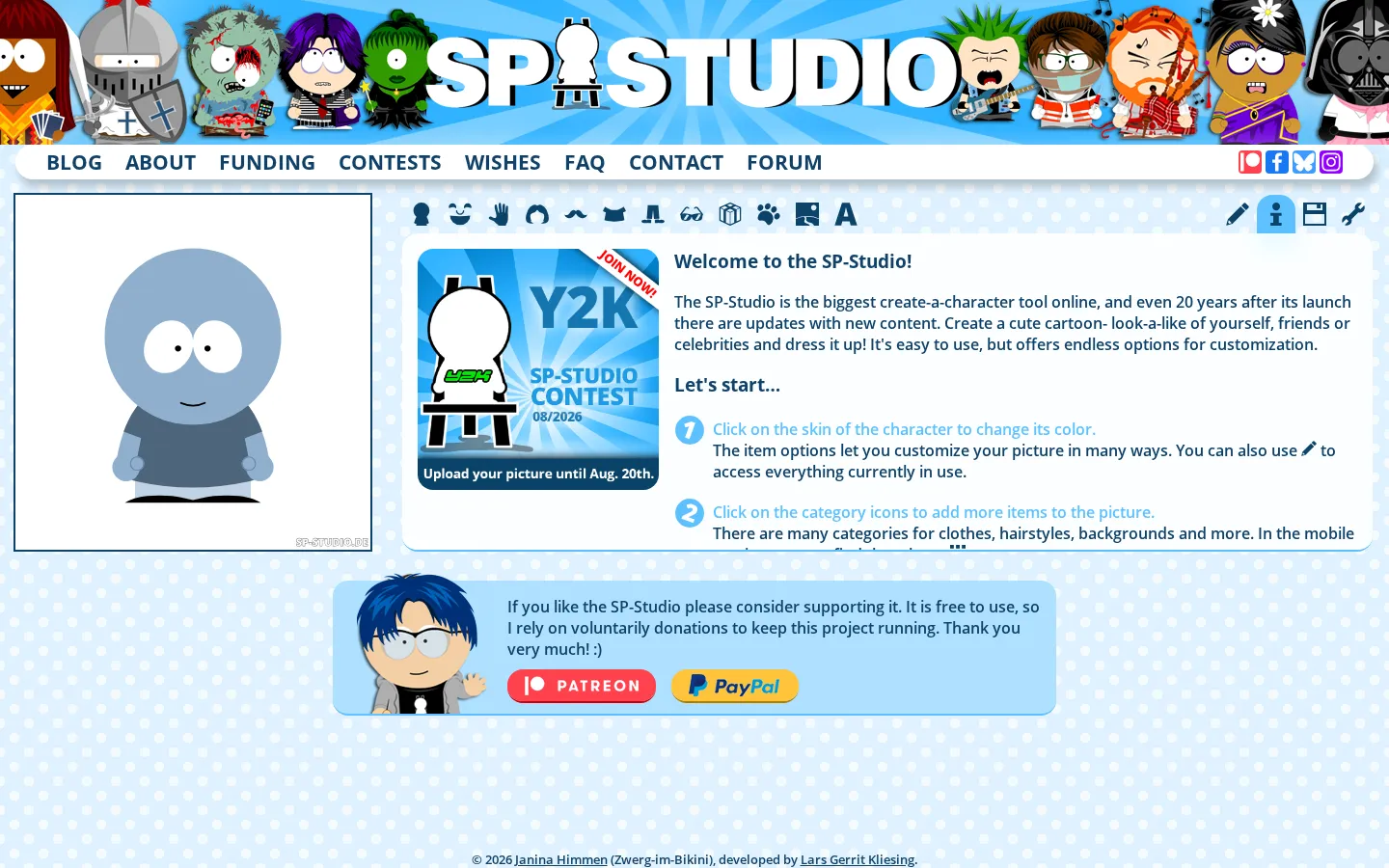 SP-Studio website homepage screenshot