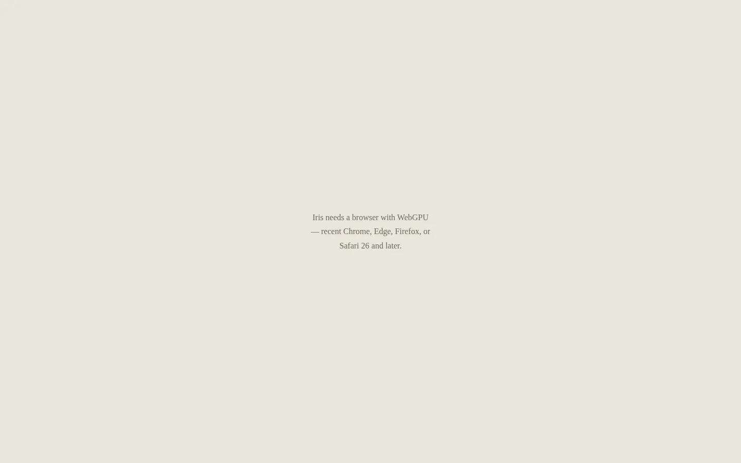 Iris website homepage screenshot