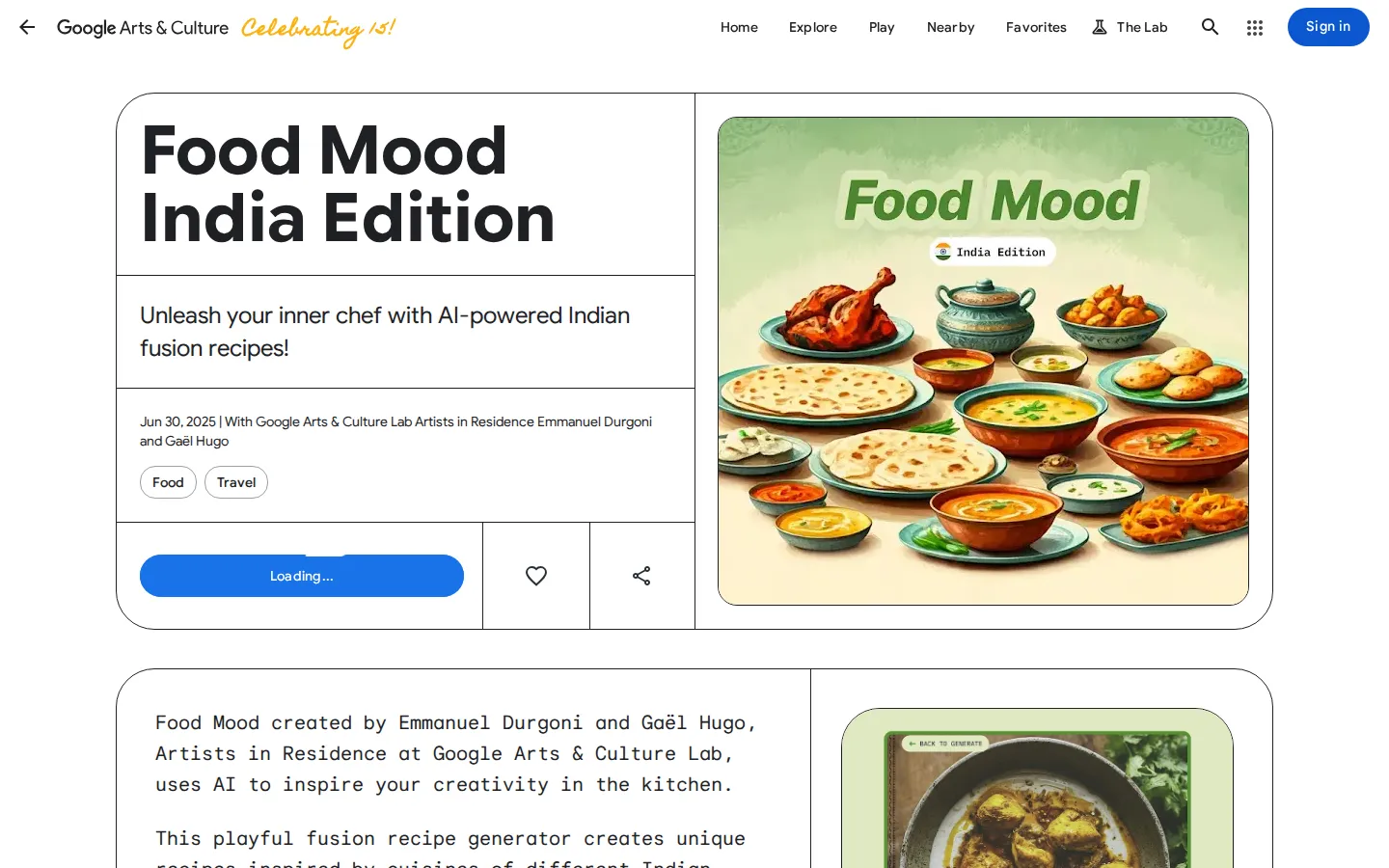 Food Mood India Edition website homepage screenshot
