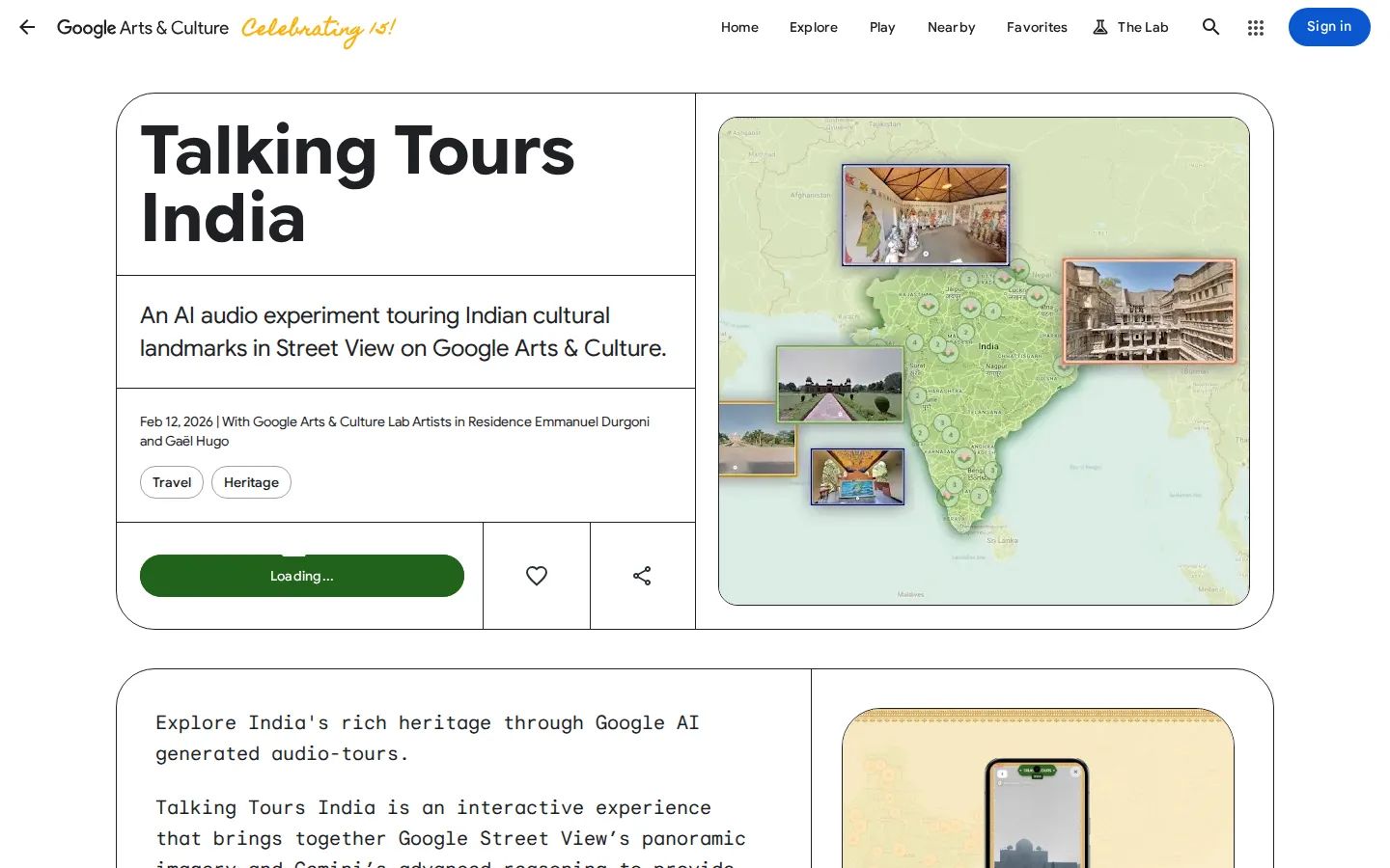 Talking Tours India website homepage screenshot