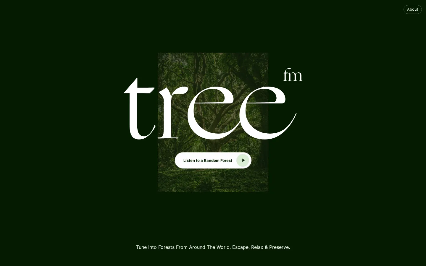 Tree.fm website homepage screenshot
